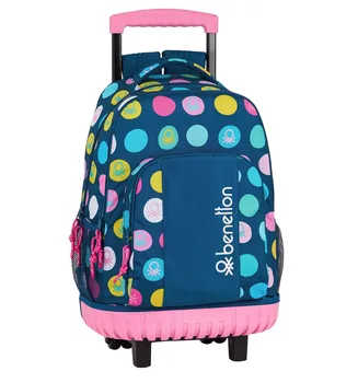 

BACKPACK GDE. C/RUEDAS COMPACT BENETTON TOPOS MARINO
