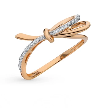 

Gold ring with diamonds sunlight sample 585