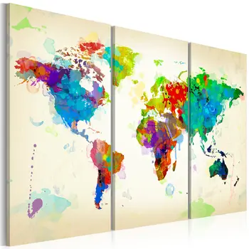 

Picture-All colors of the World - triptych - 60x40 cm