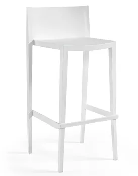 

Stool SUNNY-99, with backrest, stackable white polypropylene
