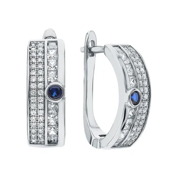 

Silver earrings with cubic zirconia sunlight sample 925