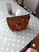 Bolsa de cosméticos estampada africana para mujer, bolso de maquillaje Afro, moda para chicas, estuche de cosméticos, bolsas portátiles de almacenamiento de lápiz labial para viaje