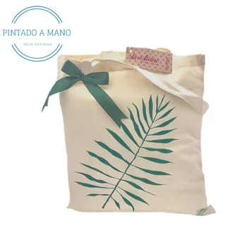 

CANVAS BAG WITH HANDLES FOR THE PURCHASE "HAND-PAINTED PALM PRINT". TOTE BAG HAND-PAINTED