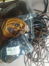 Cordón de cuero auténtico para pulsera, cordón redondo de 5 metros de Color Natural para collar, joyería, 1/1, 5, 2 y 3mm de diámetro