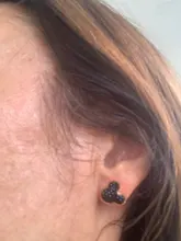 Pendientes de acero inoxidable incrustado con diseño de ratón para mujer, aretes de zirconia, Circonia cúbica, zirconia, circonita, zirconita, Color oro rosa