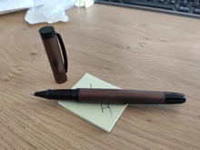 Bolígrafo de titanio negro mate para regalo, bolígrafo de tinta esmerilada de calidad de lujo para estudiantes de oficina y Suiza