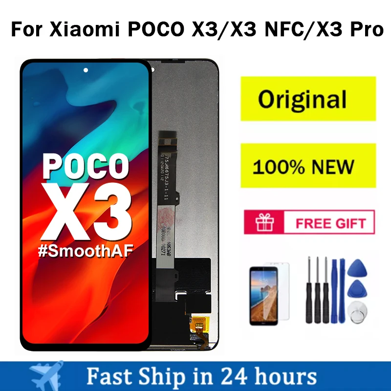 Оригинальный ЖК-дисплей для Xiaomi POCO X3 сенсорный экран дигитайзер Pro NFC M2007J20CG