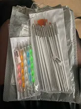 ROSALIND uña cepillo para todos cepillo para manicura de uñas de Gel polaco pintura pluma que puntea Gel barnices Kit de herramientas plumas de manicura