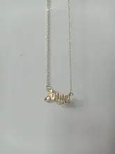 Collar de Ángel para mujer y niña, colgante de fuente antigua inglesa, gargantilla de cadena con letras, joyería de aleación con estilo