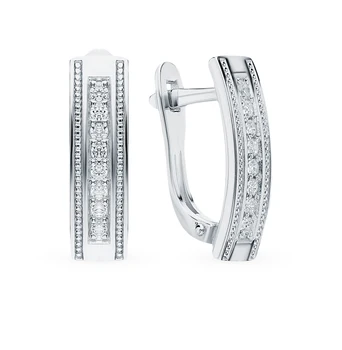

Silver earrings with cubic zirconia sunlight sample 925