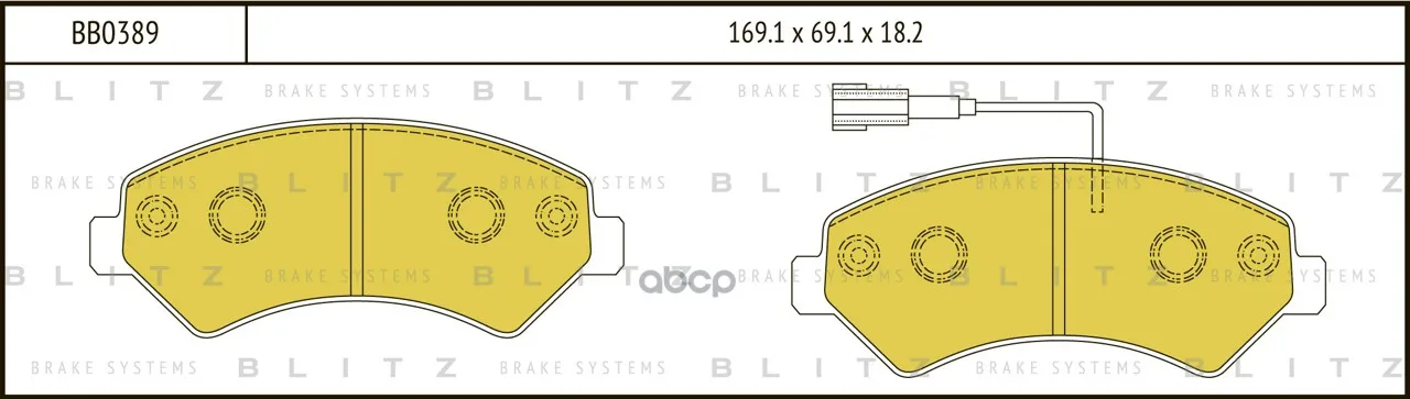 Колодки Тормозные Дисковые Citroen Jumper 04/06-Peugeot Boxer 04/06-Fiat Ducato 01/07-. Blitz арт. BB0389