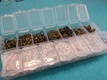 420 unids/caja kit para hacer joyas, collar, cadena, ganchos del pendiente del alfileres de cabeza saltar anillos langosta cierre DIY conjunto de fornituras para joyería suministros
