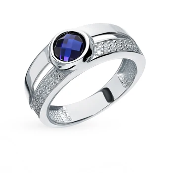 

Gold ring with sapphires and diamonds sunlight sample 585