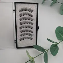 Pestañas postizas magnéticas 3D, 5 imanes, 4 pares, hechas a mano, naturales, de visón Artificial, con pinzas