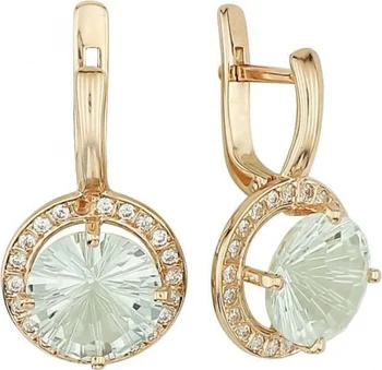 

Aloris earrings with amethyst and cubic zirconia in red gold