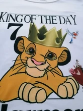 Kids Shirts Simba Lion-King Birthday-Boys Short-Sleeve 2-9-Years Number for Dhkp420 Tee-Tops