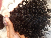 Ishow-extensiones de cabello humano Remy, Pelo Rizado malayo, Color natural, compra 1/3/4 mechones, mechones rizados gruesos