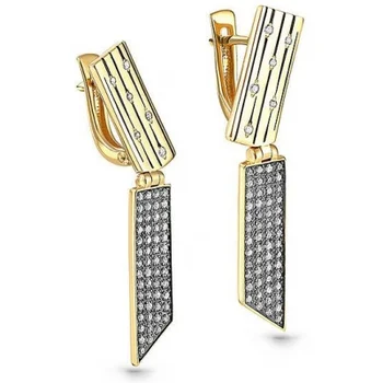 

Kabarovsky earrings with 120 red gold diamonds