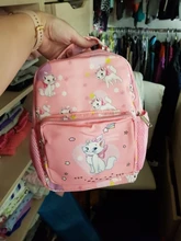 Mochila escolar de dibujos animados para niños, morral de gato rosa a la moda para chicas, bolsos de viaje para niños de 1 a 3 años