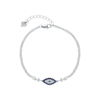 

Silver Bracelet with cubic zirconia sunlight sample 925 test