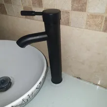 Basin Sink Faucet Mixers Mounted Deck Single-Hole-Tap Hot-Cold-Water-Tap Brass Bathroom