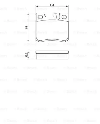 Колодки дисковые з.\ MB W201/W202/W124 1.8-2.5TD 82 BOSCH 098642