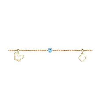

Sokolov bracelet in gold with Topaz, fashion jewelry, 585, women's male