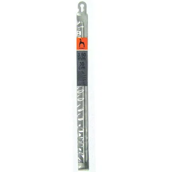 

43307 hook knitting Tunisian double sided 3,50mm/30 cm, aluminum pony