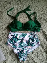 Bikini Bodysuit Biquini Swimwear Women Sexy HALTER High-Waist Plus-Size Summer XXL