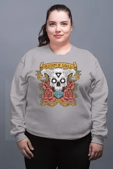 

Angemiel Wear Freedom Of Women Gray Female Sweatshirt