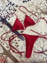 Bañador sexy de mujer, conjunto de bikini brasileño de dos piezas con sujetador de realce, ropa de baño, traje de baño para mujer