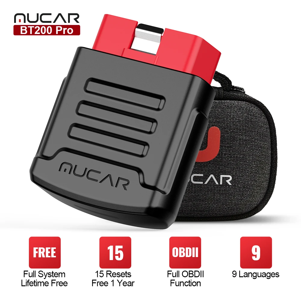 best car inspection equipment MUCAR BT200 Pro Lifetime Free All Cars Full System Obd2 Diagnostic Tools Professional 15 Resets Obd 2 Diagnost Scanner For Auto car inspection equipment