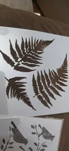 8 unids/set 13cm de hoja de árbol Gingko bricolaje capas plantilla para pintura libro de recortes colorear tarjeta decorativa en relieve para álbum plantilla