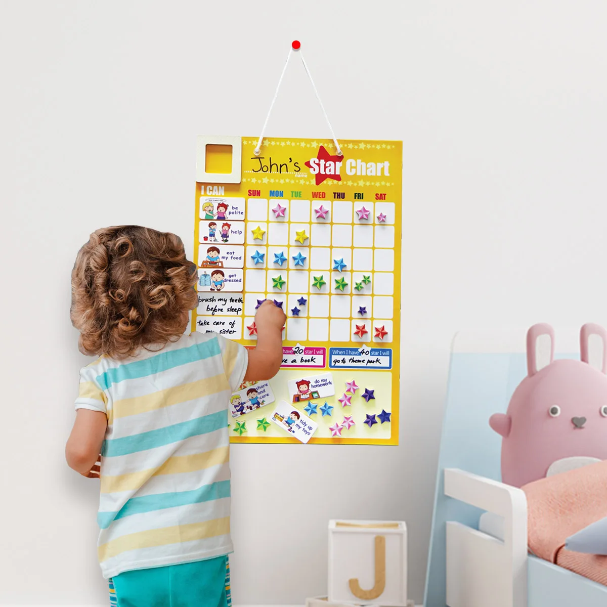 Tabla de tareas magnéticas, tabla de tareas magnéticas, tabla de recompensa, aprendizaje de responsabilidad, superoferta