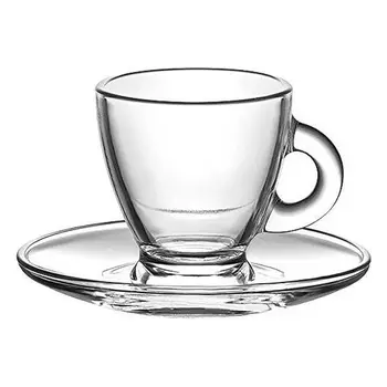 

Piece Coffee Cup Set LAV Roma 95 ml Crystal (12 Pcs)
