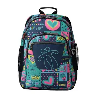 

School Bag Queen Totto Crayoles Green (44 X 33 x 14 cm)
