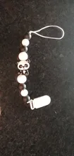 Chupete de silicona para morder de bebé, juguete para masticar bebé, Clip anticadena, entrenamiento, coche de Panda, chupete con cuentas, 1 Uds.
