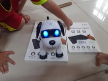 LE NENG-Perro Robot electrónico K21 para niños, juguete de Perro Robot con Control remoto, música, Control por voz, juguete bailarín, regalo de cumpleaños