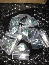 Pouch Dice-Set Games Rpg-Board Dados Drawstring Dnd Rol Metal D20 D10 D6 7pcs D8 D4 Soft