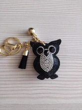 ZOSHI-Llavero borla cuero con forma de corazón, llavero con anilla para llaves, llavero de cristal de Metal, bolso con abalorio, colgante automático, regalo, precio al por mayor