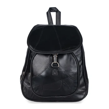 

Miss smooth black leather backpack