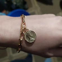 VKME-Conjunto de pulseras de cadena cubana Punk para mujer, brazaletes con abalorios de Color dorado grueso, estilo bohemio, Miami, 4 Uds.