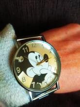 Caliente Mickey Mouse marca reloj de las mujeres con estilo de malla de acero inoxidable reloj de cuarzo Casual chica regalo Relogio reloj de los hombres