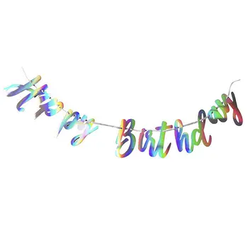 

Garland holographic "Happy Birthday!"