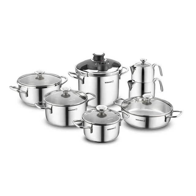 Korkmaz 2 - Piece Non-Stick Stainless Steel (18/10) Cookware Set