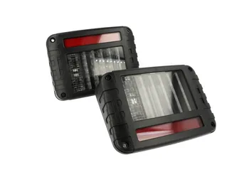 

Pair Led tail lights rear position Stop turn signals reverse lights for Jeep Wrangler JK 2007-2017