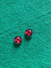 Pendientes de mariquita con Clip para las orejas, aretes de mariquita para Cosplay y mujer, aretes de lunares para chicas, regalos de fiesta, joyas de Anime 2020