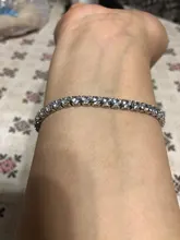 BRAVEKISS-Pulseras de tenis de piedras de circonia cúbica verde para mujer y hombre, joyería de moda, accesorios de fiesta de boda, 0.25ct, burbu0097b