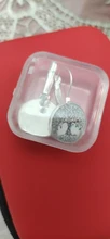 Pendientes de árbol de la vida para mujer, aretes de Color plata, pendientes de Francia para mujer, aretes con gancho para la oreja, joyería cabujón de cristal
