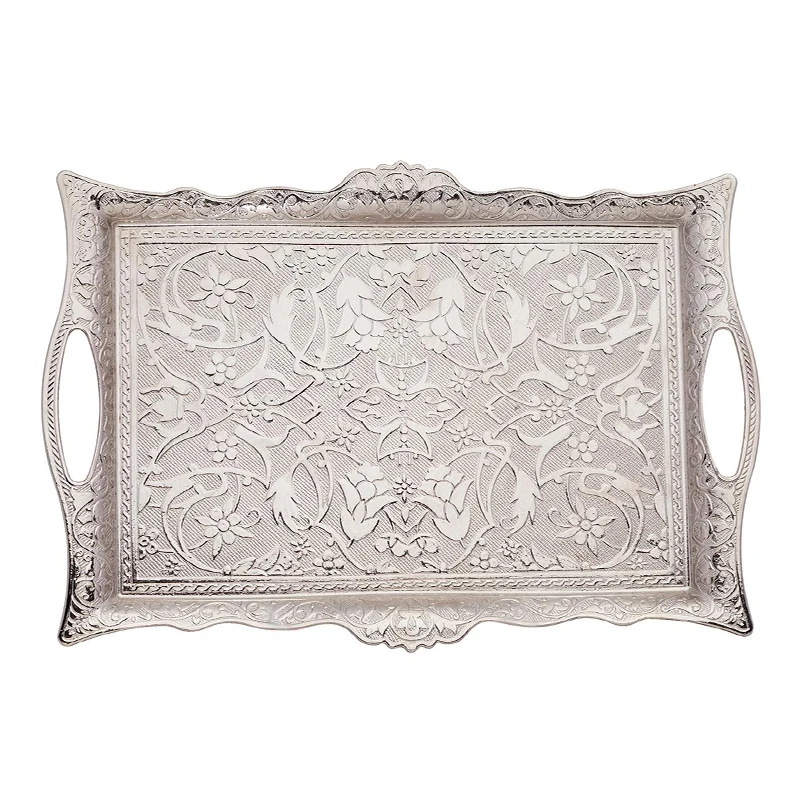 

Tea Coffee Beverage Serving Trays Unique Oriental Ottoman Style Kitchen Decorative The Ethnic Pattern Gift Made in Turkey 14×9″